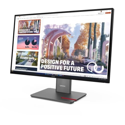 Image of Lenovo ThinkVision P27QD-40 27 inch Class WQHD LED Monitor - 16:9 - Raven Black