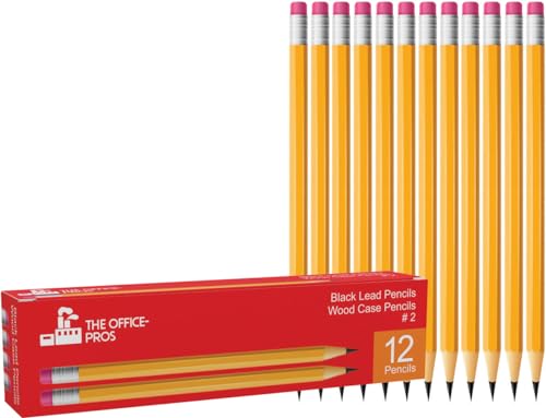 S - #2 Hb Wood Case Pencils, School Testing, Office And Home - 12 Pencils