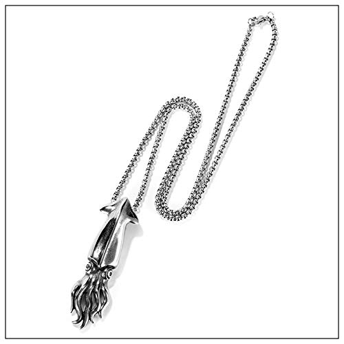 Punk Rock Stainless Steel Ocean Octopus Pendant Necklace,24inches Link Chain4