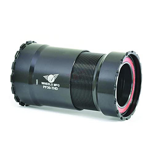 Wheels Manufacturing PressFit 30 Threaded Ceramic Zero Friction Bottom Bracket - Black Black