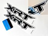 2 Pieces - Black w/Clear Outline Stickers Replacement Compatible with Santa Cruiz XRT, Four Wheel Drive Decals for Truck Bed, SUV, Off Road Vehicle, Weatherproof, Size 13 x 3 inch