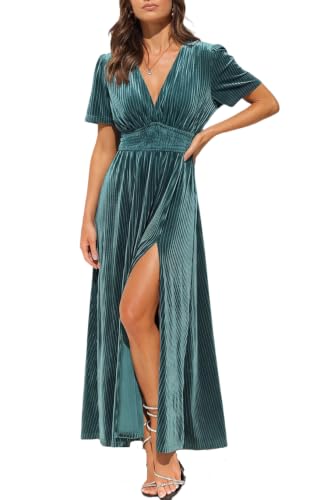 Image of Maxigerui Women's Velvet Maxi Dress Formal Dresses for Wedding Guest Dress