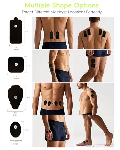 Image of 20 Pack TENS Unit Electrode Pads with Wire Cable Combination Set. Reusable Premium Hydrogel Self-Adhesive TENS Unit Replacement Pads, Compatible with Belifu, AVCOO, NURSAL, TENS 7000, AUVON, Neocarbon