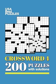 Paperback USA Best Crosswords 4: 200 Puzzles Easy to Hard for Adults with solutions Book