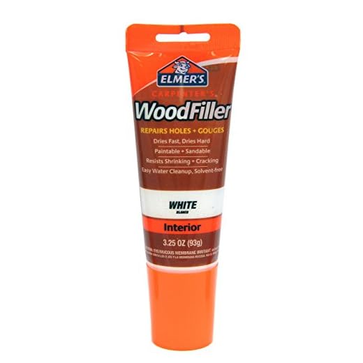 Elmer's E855 Carpenter's Wood Filler, 3.25-Ounce Tube, White