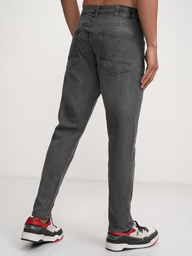 Image of Highlander Mens Tapered Fit Denim Jeans for Man| Regular Length|Mid-Rise|Stretchable Fabric for Comfort fit| Jeans for Man | Men Jeans