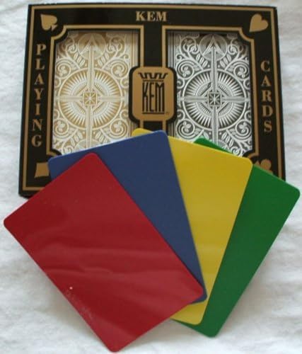 2 Free Cut Cards KEM Arrow Black Gold Playing Cards Bridge Size Regular Index