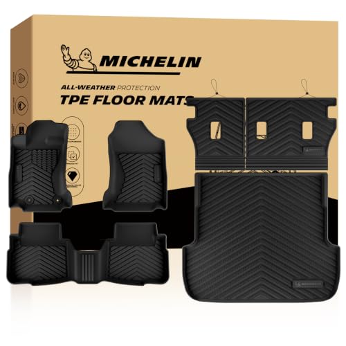 Image of Michelin Vehicle Mats for 2020-2025 Subaru Outback (6 Piece) | Not Fit 2026, All-Weather TPE Custom Fit Liner, Premier