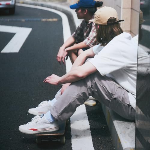 Image of Skateboard Shoes for Men Leather Low Top Pro Skateboarding Training Casual Sneakers