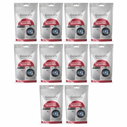 Image of Go ScaLe Washing Machine Cleaner Descaler Powder Descaling Appliance Quick Drum Descale Deep Cleaning for Semi and Fully Automatic Front and Top Load Tub Clean Pouches 100g (Pack Of 10)