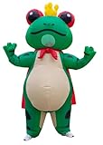 SNOLAF Inflatable Frog Prince Costume Adult Full Body Blow Up Suit for Halloween Party