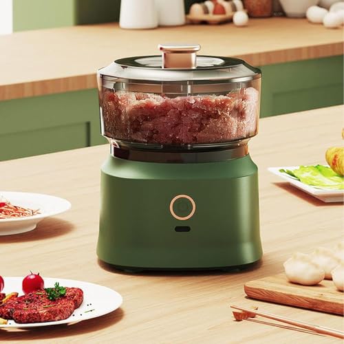 Procesador de alimentos picador de verduras, picador de ajo inalámbrico recargable por USB, 350 ml, triturador de alimentos portátil para el hogar