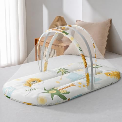 Image of StarAndDaisy 3-in-1 Baby Nest with Mosquito Net, Soft Baby Bedding Set and Sleeping Mattress, Portable Travel Bed, Comfortable Baby Lounger for Newborn Boys and Girls