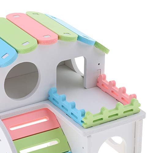 Maison hamster refuge pour petits animaux et espace de jeu - 4