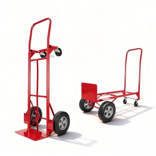 Heavy Duty 2-in-1 Convertible Hand Truck and Platform Cart