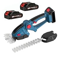 Akku Heckenschere für Makita 18V Akkus,2-in-1 Akku-Grasschere und Strauchschere mit 2x2,0 Ah Batterien & Ladegerät,Tragbar Gartenschere Elektrische Heckenschere für Hof,Garten,Rasen