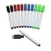 Produktbild 12 verschiedene kleine, magnetische, trocken abwischbare, Whiteboard-Marker-Stifte mit eingebautem Radiergummi