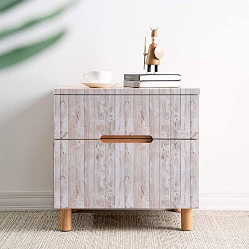 Self Adhesive Wallpaper Furniture Sticker Vintage Wood Effect 57cmX500cm Vinyl Film Peel and Stick Removable Decorative Wall Covering for Shelf Drawer Liner Roll