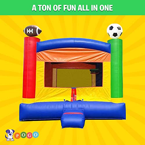 Crossover Rainbow Sports Inflatable Bounce House - 13 X 12 X 13 Foot - Big Inflatable Bouncer House Castle Unit For Kids - Outdoor Party Bounce House With Blower, Stakes, & Storage Bag #TOP4