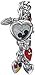 Disney Women's MK2058 Mickey Mouse Silver-Tone Sunray-Dial Charm Bracelet Watch