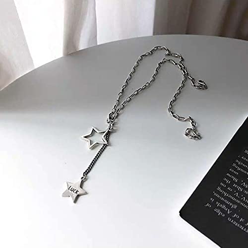 Collier long argent sterling 925 résistant au ternissement