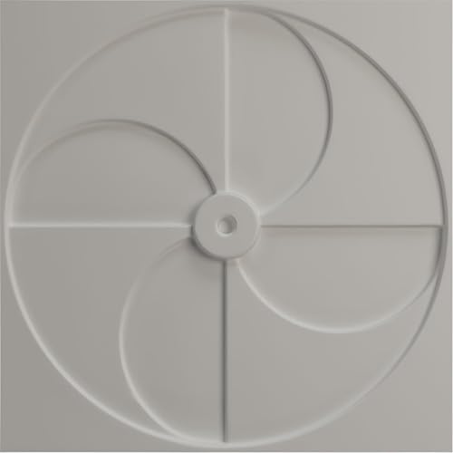 Miniatura 5 de Ekena Millwork Molino de viento EnduraWall de 19 58 pulgadas de ancho x 19 58 pulgadas de alto, panel decorativo de pared 3D, óxido metálico