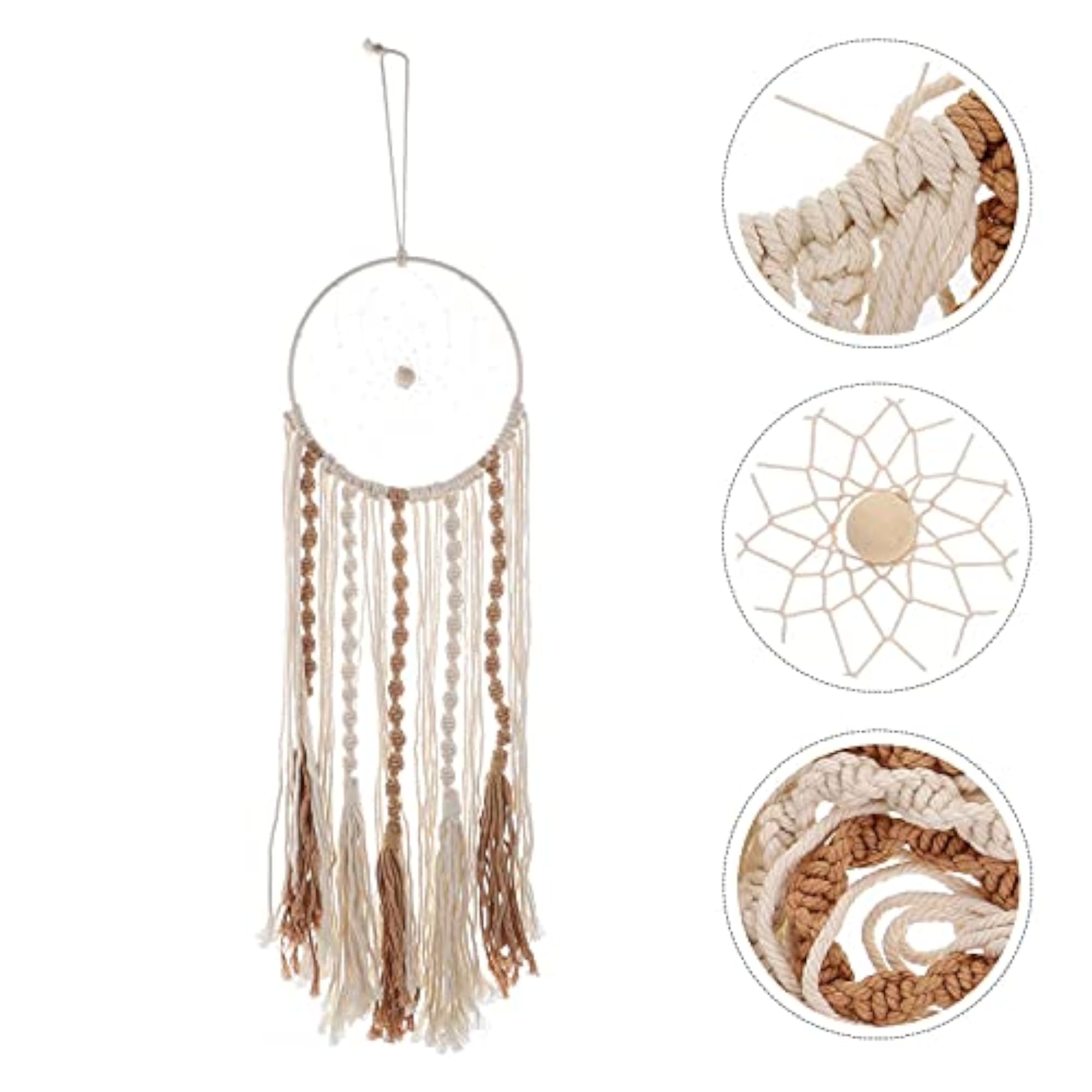 Woven Dream Catcher Wall Hanging, Handmade Decor