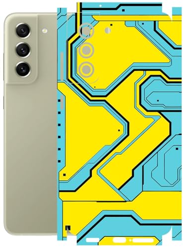 Image of AtOdds - Full Body Back Screen Guard Protector Film - Lamination Wrap Skin Sticker Compatible with Samsung Galaxy S21 FE (5G) | Scratchproof Matte Finish (YellowLane)
