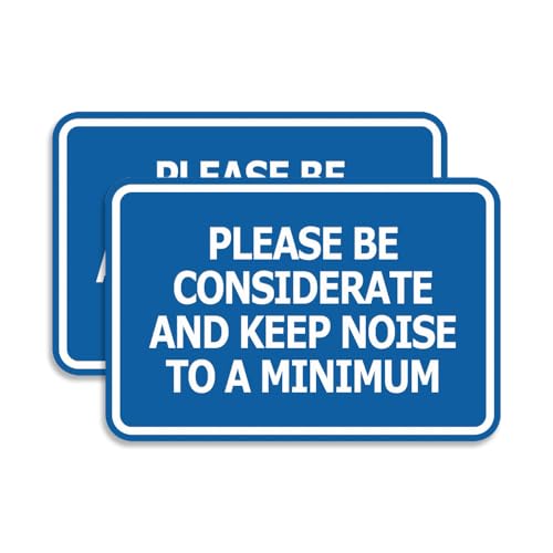 Signalétique Keep Noise to a Minimum Signs ByLITA lot de 2 panneaux bleus