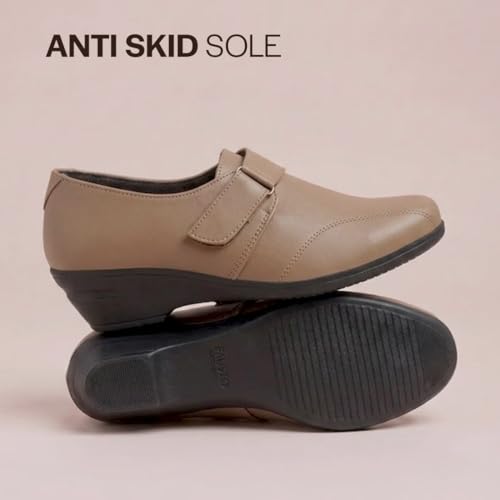 Image of FAUSTO Women's Outdoor Fashion Hook and Loop Platform Heel Wedges