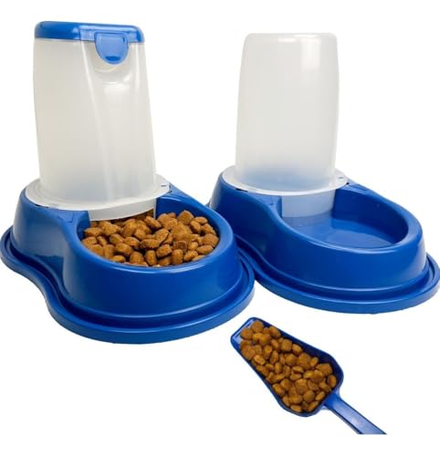 Comedouro E Bebedouro Automático Para Cães Gato Antiformigas (Azul, Padrão)