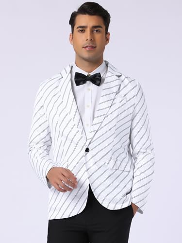 Lars Amadeus Stripe Blazer for Men's Notch Lapel Business Suit Jacket Stripes Sports Coat2