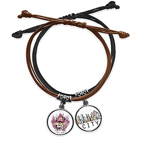 Bracelet cuir Graffiti Street Culture cordon tressé illustration