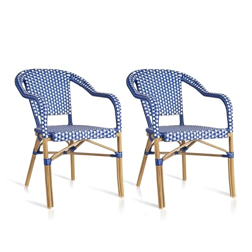 PURPLE LEAF French Hand-Woven Wicker Chairs