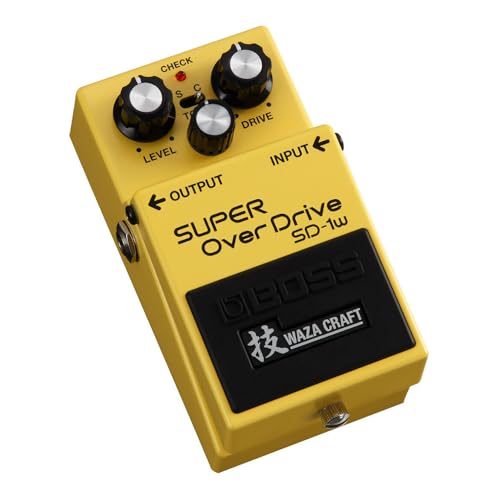Image of BOSS SD-1W SUPER OverDrive | Premium Waza Craft Guitar Effect Pedal with Analog Circuitry | True Reproduction of the Legendary BOSS SD-1 SUPER Overdrive | Standard & Custom Playing Modes | All-Discrete Analog Circuit, Standard and Custom Modes, Level and Tone and Drive Controls, Made in Japan