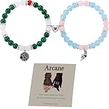 Angel's Draw Home 2Pcs Inspired Jinx Arcane Merch Jinx and Ekko Matching Bracelets for Couple BFF with Jinx Pistol and Ekko Stopwatch Accessories-Jinx and Ekko Jewelry Gifts for Fans Birthday Gifts (Style1)