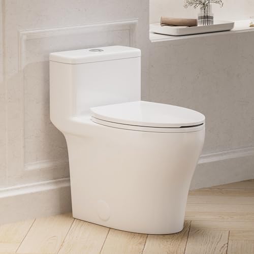 KE KING Compact One Piece Toilet,ADA Height 17.3+",Modern Toilet with