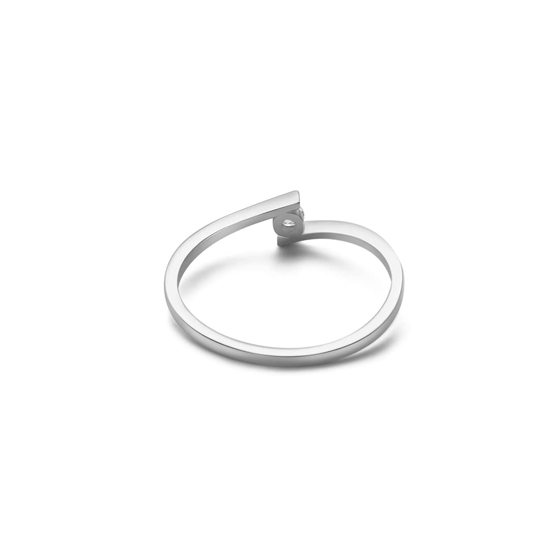 OROVI Ring für Damen Verlobungsring Gold Solitärring Diamantring 9 Karat (375) Brillanten 0.05crt Weißgold Ring mit Diamanten Ring Handgemacht in Italien