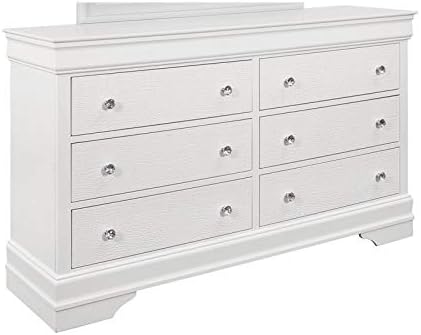 Global Furniture USA White-DR Pompei Metallic Dresser