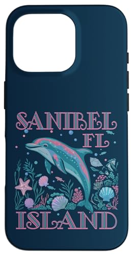 SANIBEL ISLAND FL DELFINO AMANTE COLORATO SPIAGGIA SOUVENIR Custodia per iPhone 16 Pro
