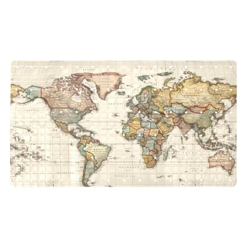 Alfombrilla de baño de secado rápido con ventosas de PVC y diseño de mapa mundial 2