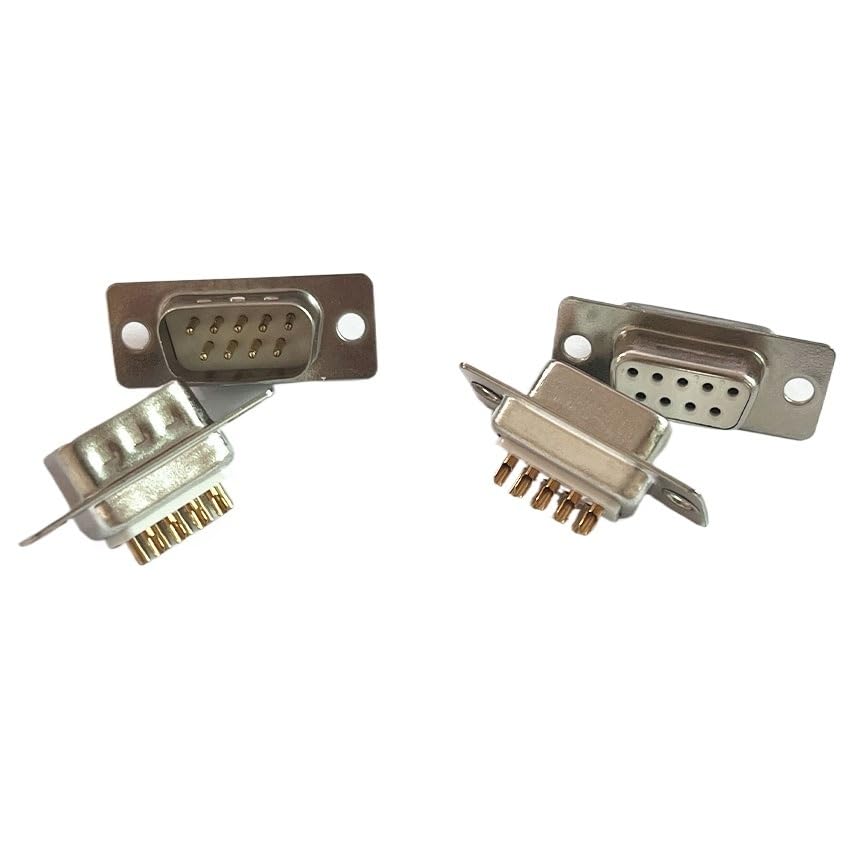 Image of 1 /5 /10PCS DB9 D-Sub Connectors Plug Ja-ck Socket Adapter RS232 9 Pin Male Female Mount Serial Port DP9 Solder(Solid Needle F,10pcs)