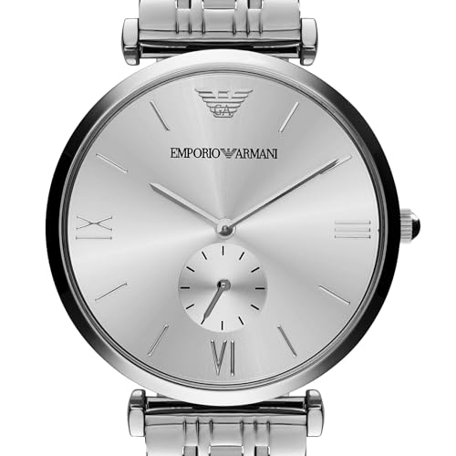 Emporio Armani Men's Three-Hand Leather Watch4
