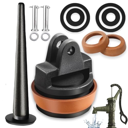 YUJUVI Ersatzkolben für Schwengelpumpen Typ 75 mit Nasenstechventil Bolzen Satz Kolben Komplett für Wasserpumpen Typ 75 mit Zusätzlichem Dichtungsring komplett Gartenpumpe Handschwengelpumpe Handpumpe