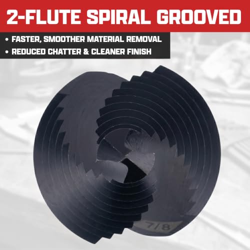 Image of NEIKO 10621B Step Drill Bit, 1 Step 7 /8 inch Spiral M35 Cobalt, AlTiSiN Coated, 1 /4 inch Quick Change Step Bits for Steel, Metal, Wood, Plastic, Unibit Cone Drill Bits, Two Flute