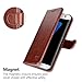 OCASE Galaxy S7 Edge Case [TPU Shockproof Interior Protective Case] [Card Slot] [Kickstand] Leather Wallet Flip Case Samsung Galaxy S7 Edge (Brown)