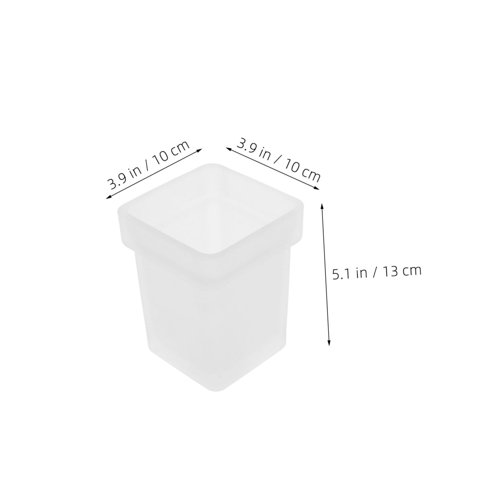 Soporte cuadrado de vidrio esmerilado para escobilla de inodoro, base estable, accesorios de baño, herramientas higiénicas de limpieza de inodoro, 2 piezas