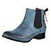 Elara Bottes Femme Chelsea avec Noeud Chunkyrayan F916 Blue-41