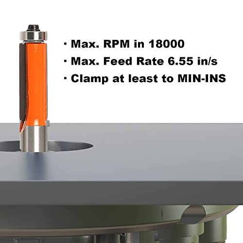 Flush Trim Router Bits 1/2 Shank By Sinoprotools, Top Bearing Pattern Template Router Bits, Carbide Router Trim Bit, Flush Cut Router Bit/Flush Trim Bit, For Wood Trimming #TOP6