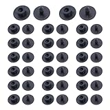 Guifeng 20PCS 16mm Black Replacement Rivet Shoe Buckles Plastic Buckle for Fixing Shoe Edges Snap Fastener for Clog Lace Rivet Repair